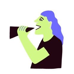 illustration of person with a megaphone